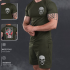 Комплект Skull футболка + шорти олива розмір 2XL - изображение 3