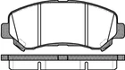 Комплект гальмівних колодок, дискове гальмо SUZUKI KIZASHI, RENAULT KOLEOS, REMSA (131800)