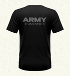 Футболка Черная ARMY UKRAINE 100% Хлопок р.54-2XL - изображение 2