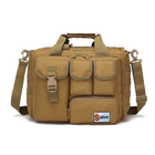 Велика дорожня тактична сумка для документів і ноутбука Койот Solve KT6003605 MOLLE