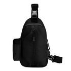 Тактична сумка 5126 black через плече водонепроникна з кордури на 4 кишені - зображення 3