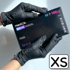 Перчатки нитриловые Mediok Space размер XS черные 100 шт - изображение 1
