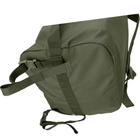Тактичний рюкзак-баул на 100 літрів Олива з ремінцями і кишенею Оксфорд 600 Д ПВХ MELGO - зображення 3