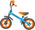 Rowerek biegowy Milly Mally Dragon Niebiesko-pomarańczowy (5901761121445) - obraz 1