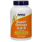 Комплекс незамінних жирних кислот Now Super Omega 3-6-9 1200 мг 180 капсул (102931)