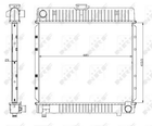 Радіатор охолодження двигуна MERCEDES-BENZ СЕДАН, NRF (504250)