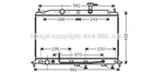 Радіатор охолодження двигуна HYUNDAI ACCENT, AVA COOLING (HYA2177)