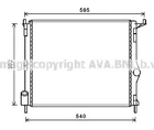 Радіатор охолодження двигуна LADA LARGUS, RENAULT SANDERO/STEPWAY, AVA COOLING (RTA2476)