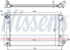 Радиатор охлаждения двигателя TOYOTA AVENSIS, NISSENS (64647A)