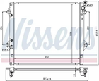Радиатор охлаждения двигателя TOYOTA LAND CRUISER , NISSENS (646822)
