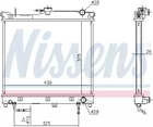 Радіатор охолодження двигуна SUZUKI JIMNY, NISSENS (641753)