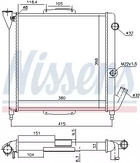 Радиатор охлаждения двигателя RENAULT SUPER, NISSENS (63867)
