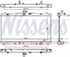 Радиатор охлаждения двигателя TOYOTA CAMRY, NISSENS (646869)