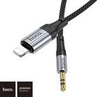 Аудио Кабель AUX to Lightning- Hoco UPA26 (1 метр, Aux 3.5mm - Lightning, TPE, переходник) - Черный