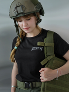 Тактическая футболка женская BEZET Bellona & Нерушимая 10447 L Черная (ROZ6501032348) - изображение 4