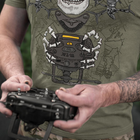 Тактическая футболка M-Tac Drohnenführer Light Olive олива S - изображение 14