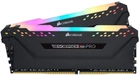 Оперативна пам'ять Corsair DDR4-3600 16384MB PC4-28800 (Kit of 2x8192) Vengeance RGB PRO Black (CMW16GX4M2C3600C18) - зображення 1