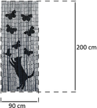 Шторка Maximex Кіт і метелики Бамбукова Чорна 90 x 200 см (4008838755150) - зображення 5