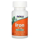 Залізо бісгліцинат 18 мг Now Foods Iron Chelate для підвищення феритину 120 рослинних капсул