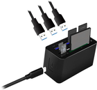 USB-хаб Logilink USB 3.2 Gen 1 Dock Station Black (4052792048643) - зображення 4