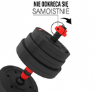 Sztanga-hantle HMS kompozyt 40 kg SGP40 (5907695564594) - obraz 9