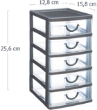 Organizer na drobiazgi 5five Simply Smart z 5 szufladkami 13 x 16 x 26 cm (3560234521230) - obraz 2