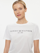 Футболка бавовняна жіноча Tommy Hilfiger WW0WW40276-YCF L Біла (8720645385806) - зображення 4