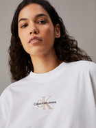 Футболка бавовняна оверсайз жіноча Calvin Klein Jeans J20J223561-YAF M Біла (8720109920741) - зображення 4