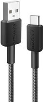 Кабель Anker 322 USB-A to USB-C - 0.9 м Nylon Black (A81H5G11)