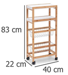 Бамбуковий кухонний візок Zeller для подачі страв (4003368188645) - зображення 8