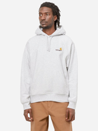 Худі чоловіче Carhartt WIP Hooded American Script I028279-482XX M Сіре (4064958113591) - зображення 1