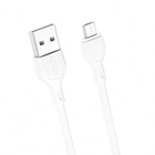 Кабель XO microUSB NB200 2.1A/1m White