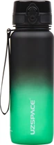 Пляшка для води UZSPACE Gradient 3053 800 мл Чорно-зелена (6955482334331)