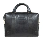 Чёрная деловая сумка для документов и ноутбука Ashwood G34 Black
