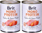 Mokra karma dla psów Brit Mono Protein z indykiem i batatami 2 szt. po 400 g (8595602555390/2) - obraz 1