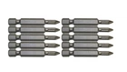 Набор бит насадок Makita P-06068 (PH2, 50 мм, 10 шт) Phillips биты с шестигранным хвостовиком (7660)