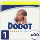 Підгузки Dodot Sensitive Розмір 1 2-5 кг 44 шт (8006540170656) - зображення 1