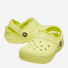 Chodaki dziecięce dla dziewczynki ocieplane Crocs Classic Fuzz-Lined Casual CR207009 25-26 (C9) 16 cm Żółte (191448965560) - obraz 2