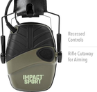 Наушники тактические активные Howard Leight Impact Sport зеленые - изображение 5