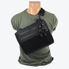 Сумка нагрудна BLACK Velcro CROSSBODY OXFORD 600D, сумка через плече тактична