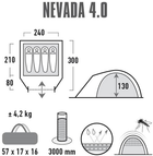 Намет High Peak Nevada 4.0 10204 (4001690102049) - зображення 9