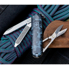 Складаний ніж-брелок VICTORINOX Classic Camo Blue 7 функцій 4 см, нержавіюча сталь X50CrMoV15