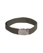 Ремінь тактичний Mil-Tec 130см Олива 38mm Web belt Silver buckle (13115001-130)