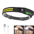 LED Ліхтар налобний BL-W689-LM+2COB датчик руху