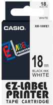 Стрічка для етикеток Casio XR-18WE1 18 мм x 8 м White/Black - зображення 1