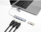 USB-хаб Delock 4 Port Slim USB Type-A/Type-C Grey (4043619642144) - зображення 3