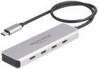 USB Hub Delock USB 10 Gbps USB Type-C Hub with 4 x USB Type-C Grey (4043619642311)