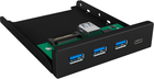 USB Hub Icy Box IB-HUB1418-i3 Black (4250078168201) - obraz 1