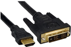 Kabel Logo Video DVI 18+1 - HDMI M/M 2 m Czarny (8590274288171) - obraz 1