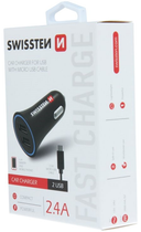 Ładowarka samochodowa Swissten CL 2 x USB-A 12W Quick Charge 2.4 + kabel Micro USB 1.5 m Black (20110900) - obraz 5